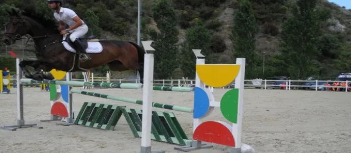 Enzo Bruno, alla 2° giornata del concorso organizzato dalla federazione nazionale sport equestri