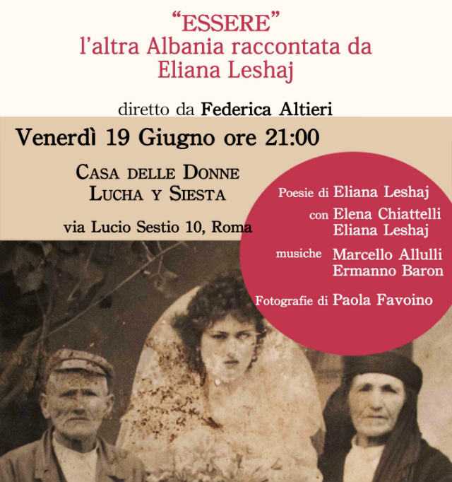 Le Arti si sFogliano presenta a Roma : "ESSERE, l'altra Albania di Eliana Leshaj"