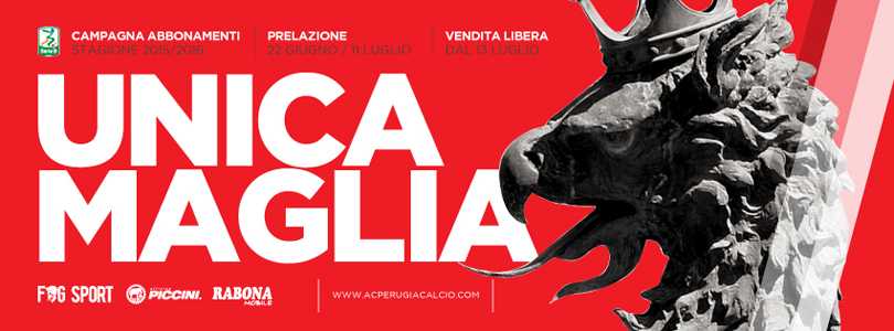 AC Perugia Calcio, Campagna abbonamenti 2015-2016
