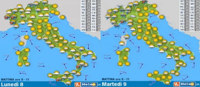 Meteo: Estate con "Scipione", ma tanti temporali al Centro Sud, Alpi e Nordovest