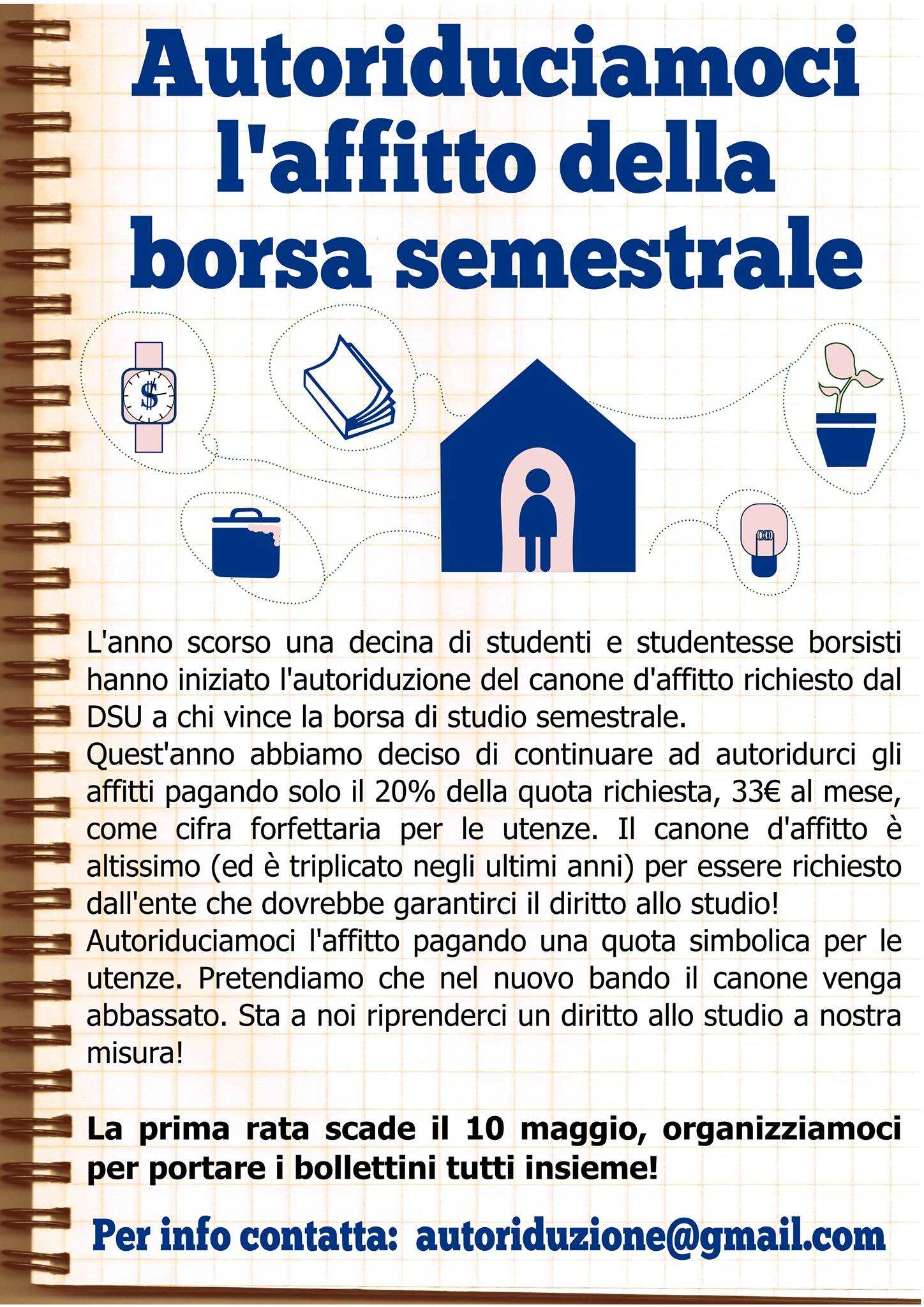 Pisa. Diritto allo Studio: campagna di autoriduzione dell'affitto semestrale in casa dello studente.