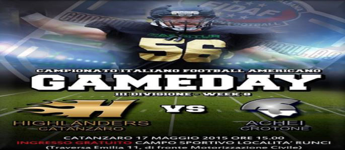 Football Americano: Highlanders Catanzaro, ultimo derby prima della sfida playoff