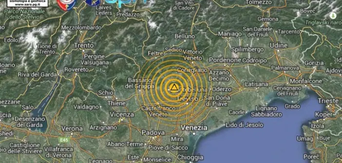 Terremoto nella notte nel trevigiano. Nessun danno a persone o cose