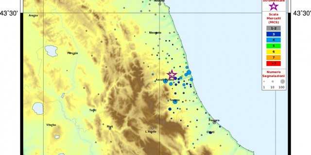 La terra trema tra Ascoli Piceno e Teramo. Terremoto con magnitudo 3 all'alba
