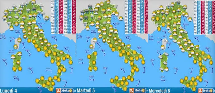 Meteo: Arriva l'alta pressione nordafricana Apollo Sole al Centro Sud. Poi Estate punte sui 32/34°