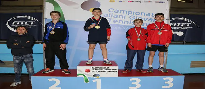 Tennistavolo - Carlo Rossi e' campione d'Italia nella categoria allievi