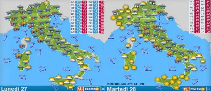 Allerta Meteo: Nubifragi in arrivo regioni settentrionali Centro e parte del Sud. Poi Ciclone Medusa