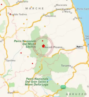 Terremoto, due scosse sui monti Sibillini
