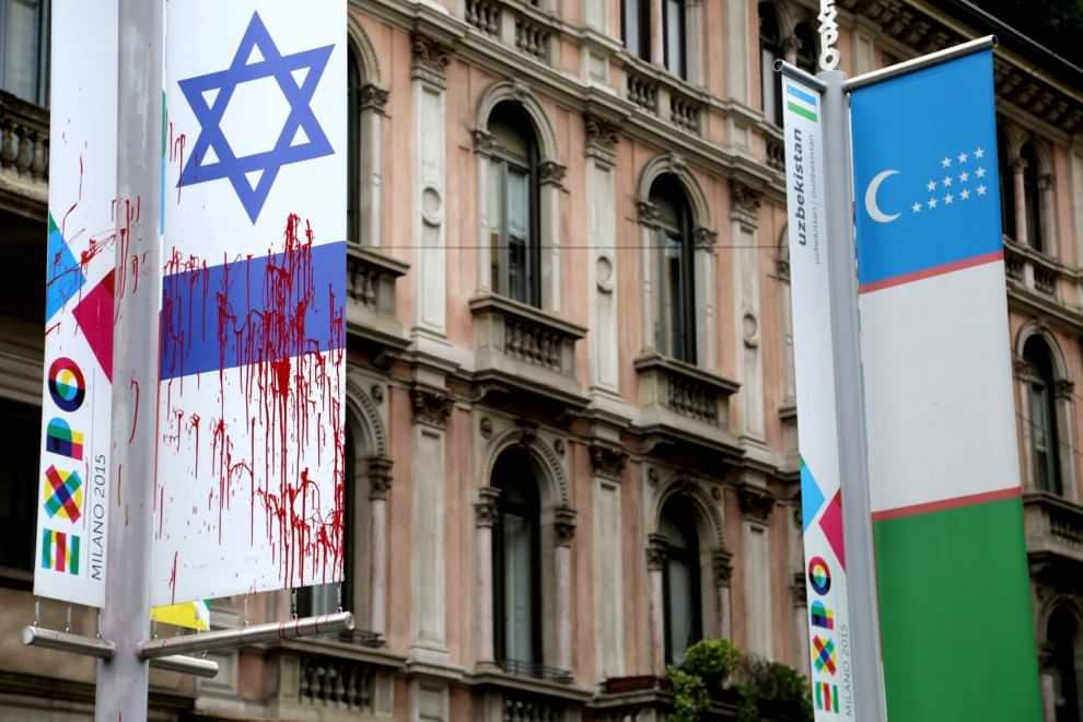 Expo, imbrattata la bandiera di Israele. Maroni: «Siamo preoccupati»