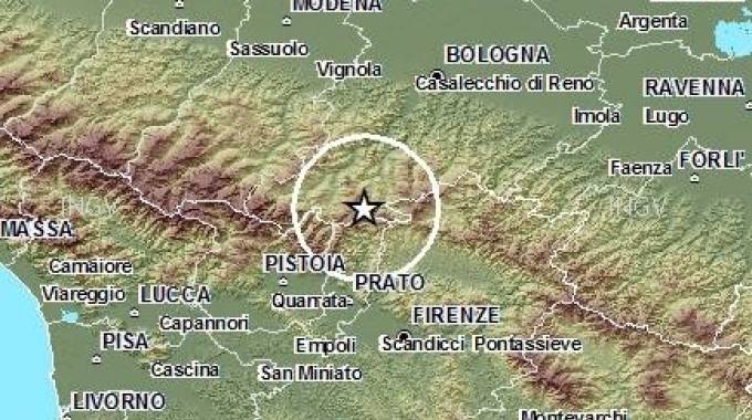 Terremoto sull'Appennino pistoiese: nella notte scossa di magnitudo 3.1