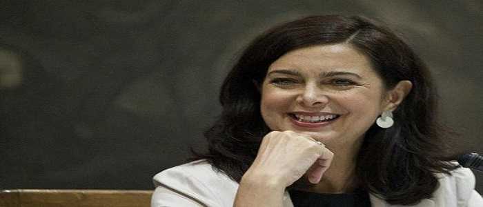 Laura Boldrini in visita a Casal di Principe il 27 marzo