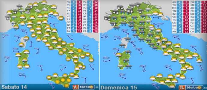 Meteo, forti temporali nel Salernitano, Lucania e Calabria. Allerta Meteo al CentroNord  da Domenica