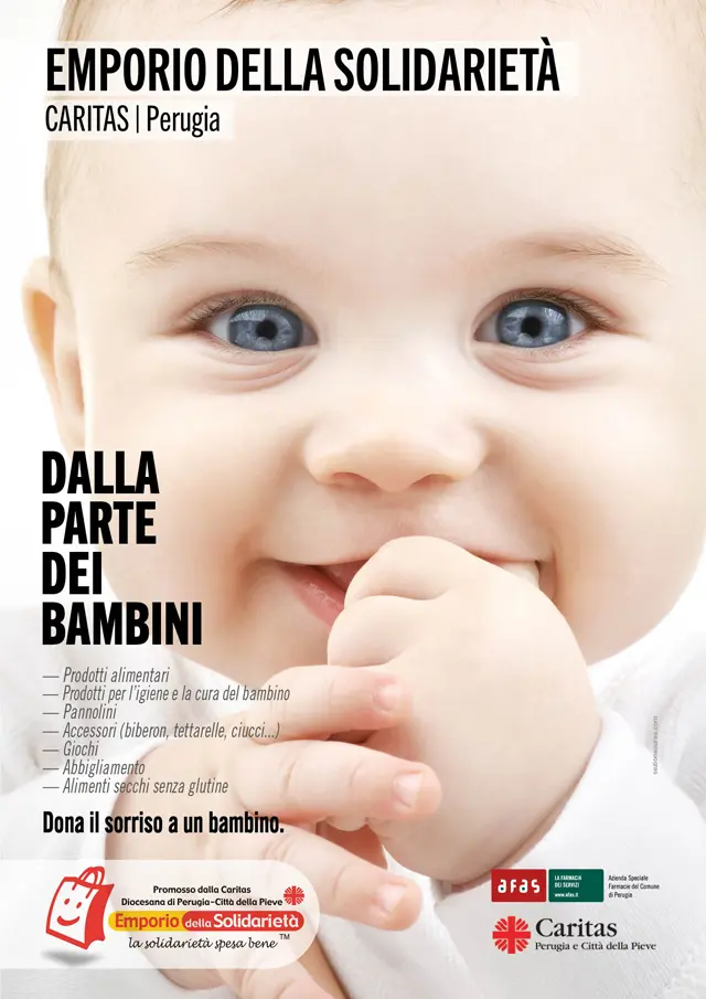 Perugia: Campagna sociale di solidarietà "Dalla parte dei bambini" - A.FA.S. e Caritas diocesana