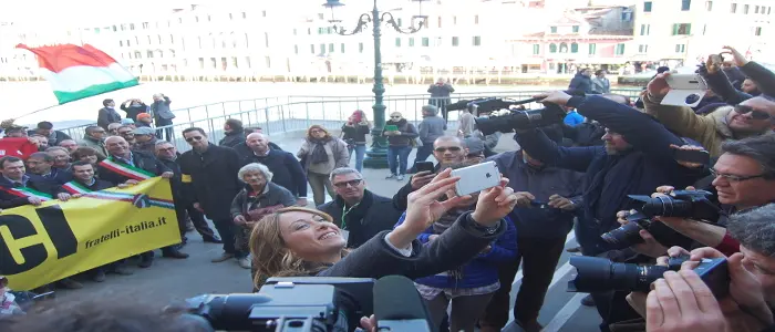 Venezia, Fratelli d'Italia in piazza guidati dalla Meloni [Video e Immagini]