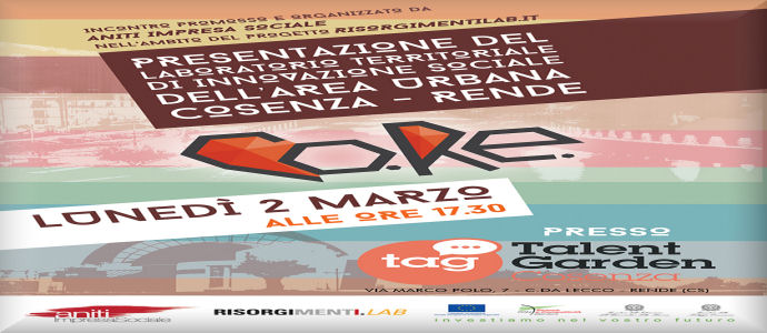 Innovazione Sociale e cittadinanza Attiva per l'Area Urbana Cosenza-Rende