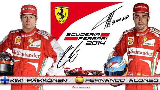 Alonso e Räikkönen autografano abbigliamento Ferrari per ALR.