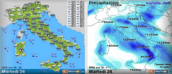 Allerta Meteo: Triveneto, Romagna e Sardegna, poi Hooligan si sposta su Campania, Calabria e Sicilia