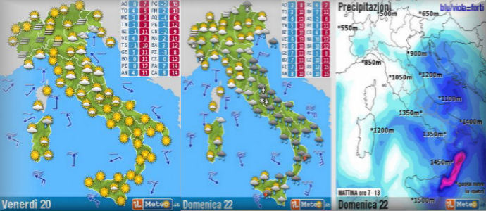 Meteo: Primavera fino a venerdì poi Allerta nubifragi Sardegna, Toscana, Lazio, Calabria e Sicilia