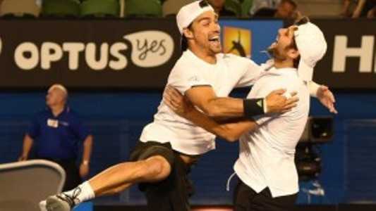 Tennis, la coppia Bolelli-Fognini conquista gli Australian Open