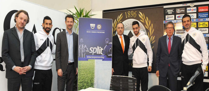 Udinese Dacia con patrocinio Coni per sport diversi dal calcio