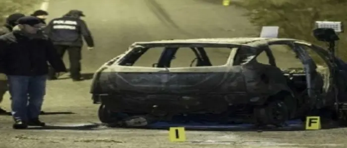 Imprenditore di 40 anni ucciso e bruciato nella sua auto