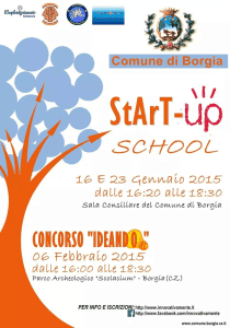 Borgia (Cz): Al via la prima edizione della Start-Up School