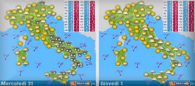 Meteo: Ecco Burian intenso, gran gelo sull'Italia, poi neve su Puglia, Calabria e Sicilia