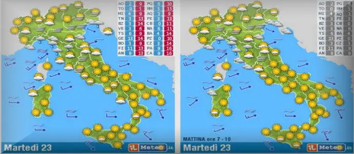 Meteo: Alta pressione fino a Natale. Attenzione, nebbie fitte al Nord, gelo al Sud