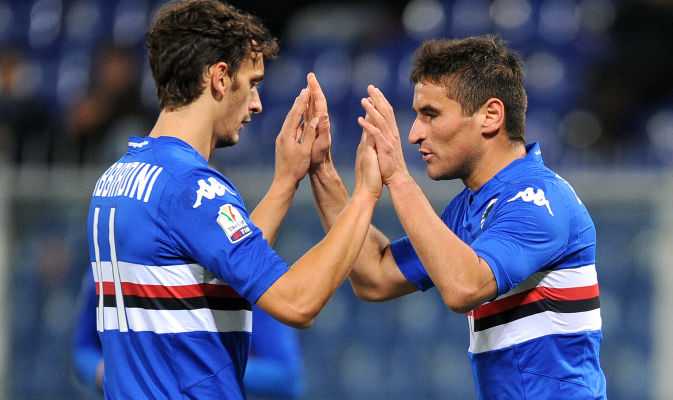 Inarrestabile Sampdoria contro il Verona: decidono la partita il tridente Eder,Okaka e Gabbiadini