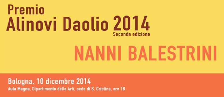 Bologna, 2ª edizione del "Premio Alinovi Daolio": vince Nanni Balestrini