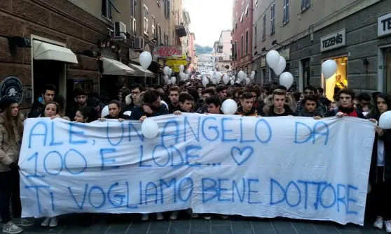 Sestri Ponente, corteo silenzioso per ricordare Alessandro Fontana