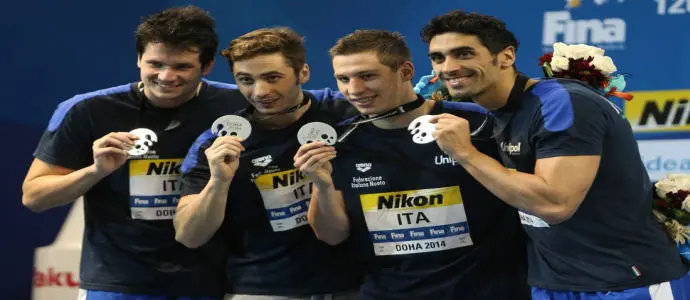 Nuoto, Mondiali Doha: Di Fabio è d'argento nella 4x200