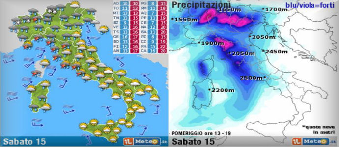 Meteo: Venerdì tregua, da sabato nuova allerta maltempo