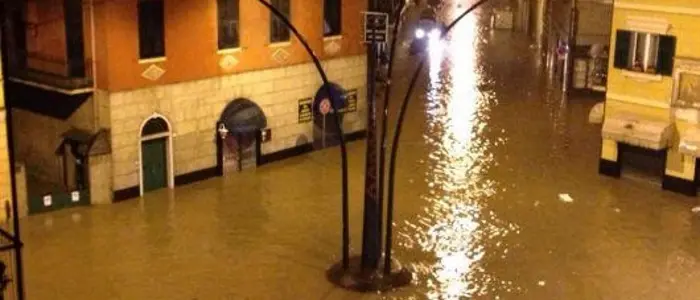 Maltempo in Liguria: Chiavari allagata