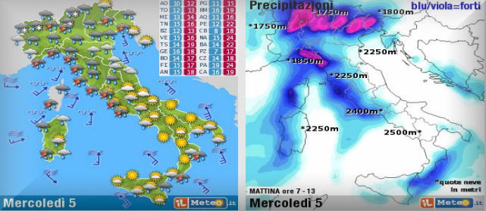 Allerta meteo in Piemonte e Liguria, temporali e nubifragi. Massima attenzione.  Nord, Centro e Sud