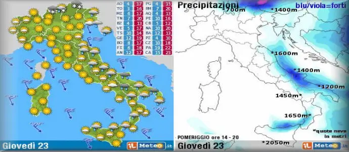 Meteo: Ecco Attila, sciabolata fredda, giù di 10°C