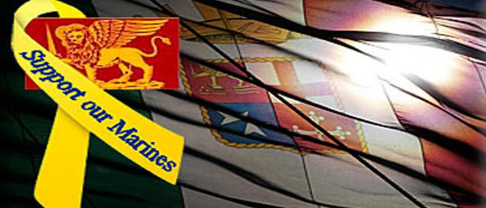 Il Bari gioca con il fiocco giallo per i Marò