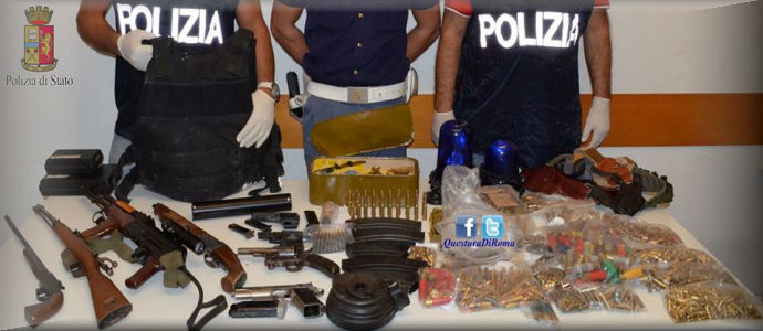 Criminalita': scoperto arsenale a Roma, arrestato un calabrese