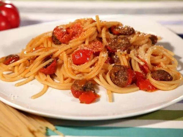 Vermicelli con pomodorini al forno