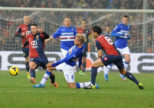 Genoa - Sampdoria in campo per il derby al Ferraris