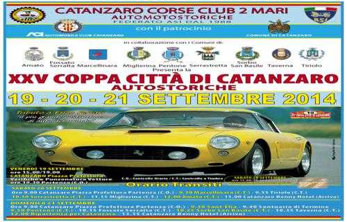 25° Coppa Città di Catanzaro: domani la partenza in Piazza Prefettura