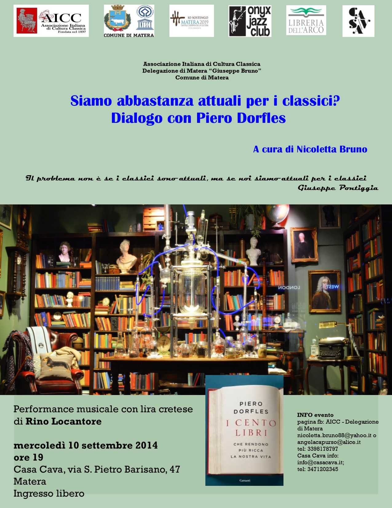 Siamo abbastanza attuali per i classici? Dialogo con Piero Dorfles.