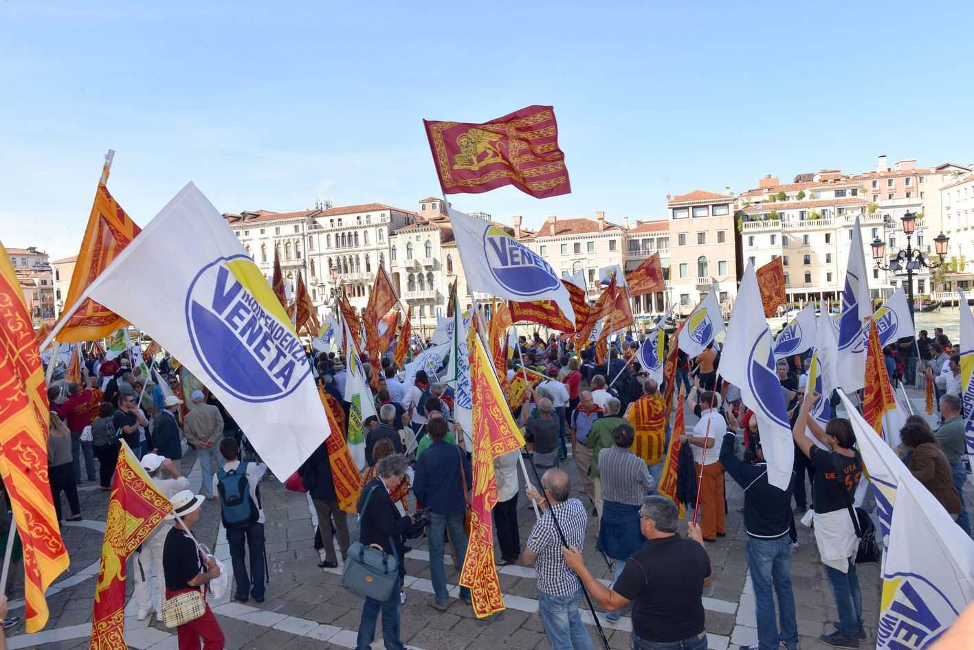 Venezia, manifestazione di Indipendenza veneta a sostegno delle legge per il referendum