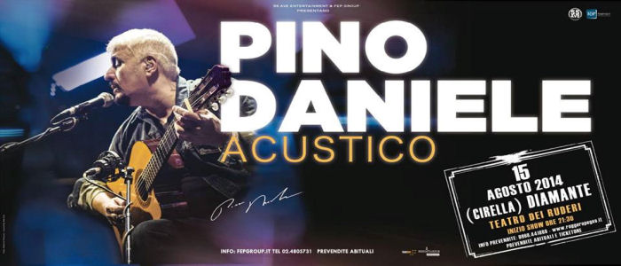 "Fatti di musica 2014": grande attesa per Pino Daniele con la sua band il 15 agosto a Diamante