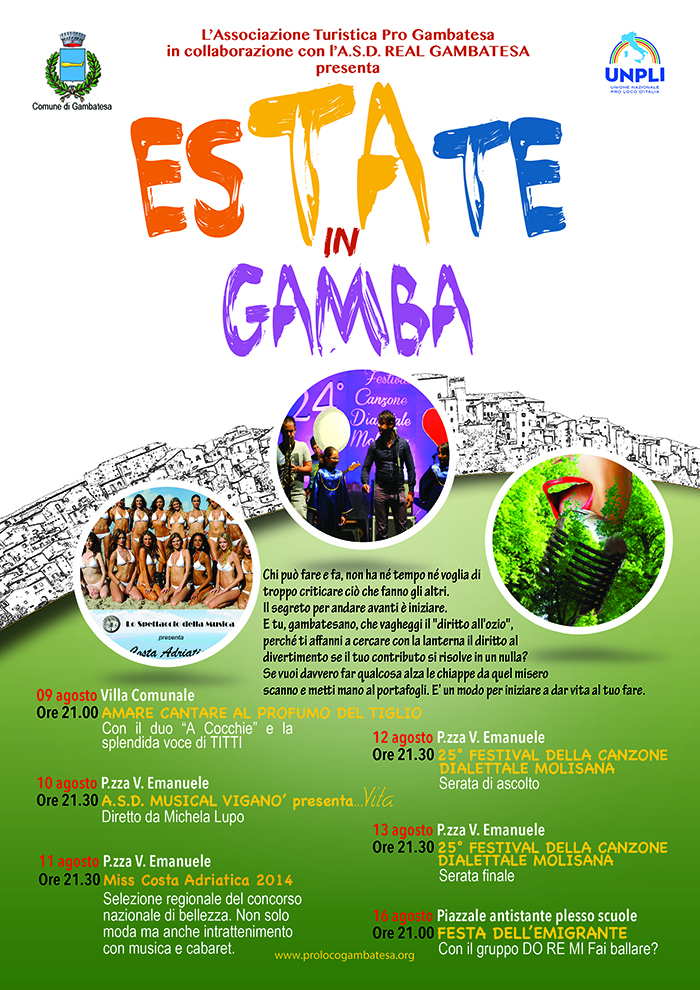 Estate Gambetesana, il programma della Proloco