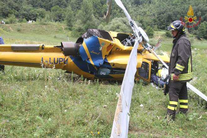 Rieti: precipita elicottero antincendio, 2 morti e un ferito
