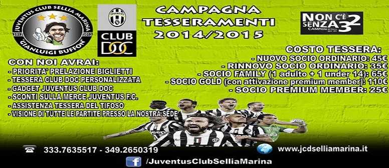 Sellia Marina (CZ), riapre la campagna tesseramenti dello Juventus Club DOC