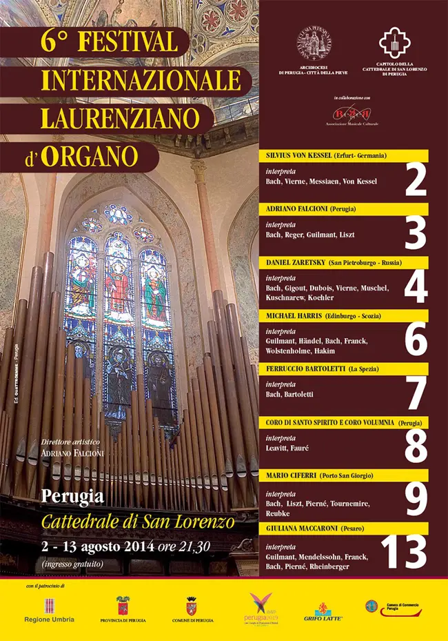 Presentata la VI edizione del Festival Internazionale Laurenziano dOrgano