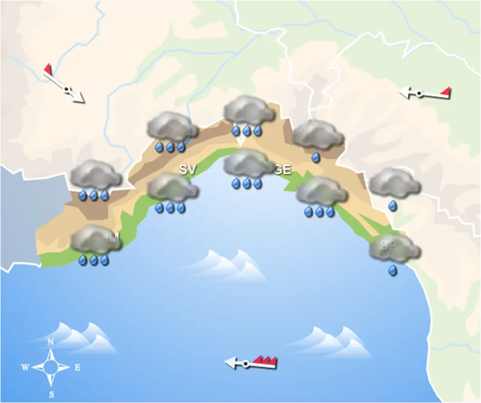 Meteo Liguria, allarme temporali in buona parte della regione