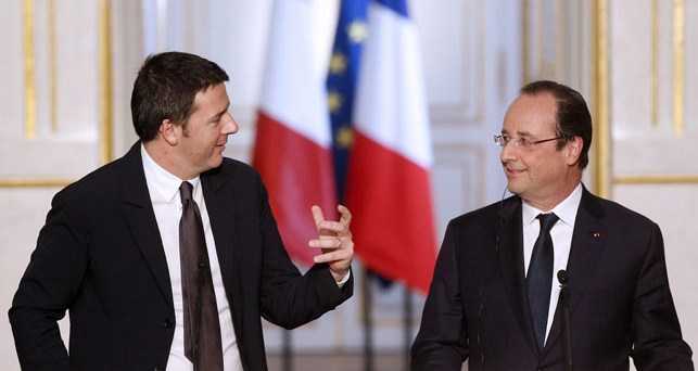 Incontro Hollande-Renzi: "Puntare su crescita e investimenti"